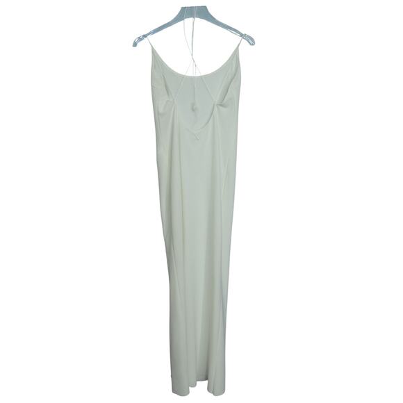 The Edit Women's M Alissa Formal Slip Dress White Low Back High Slit Bridal NWT - Picture 16 of 16